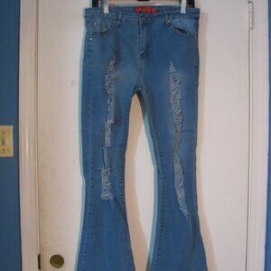 Buzz Jeans Size 15 16 Juniors Flare Distressed Ripped Style